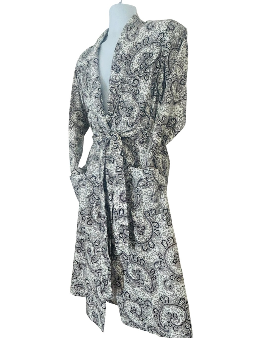 Idle Hour Vintage 60s Men’s Paisley Robe Smoking Jacket Size M Classic - Picture 4 of 10